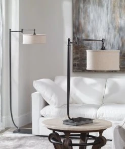 Floor Lamps Uttermost Lamine Dark Bronze Floor Lamp