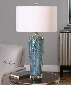 Uttermost Maira Blue Ceramic Table Lamp 5 Uttermost Maira Blue Ceramic Table Lamp