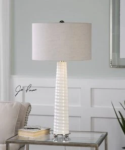 Table Lamps Uttermost Mavone Gloss White Table Lamp
