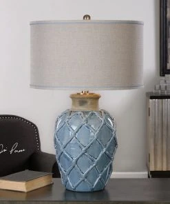 Table Lamps Uttermost Parterre Pale Blue Table Lamp