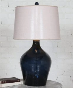 Uttermost Lamone Blue Glass Lamp