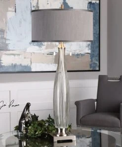 Uttermost Coloma Gray Glass Table Lamp Table Lamps