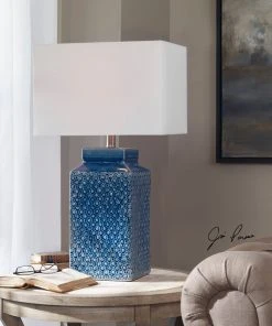 Uttermost Pero Sapphire Blue Lamp