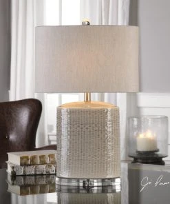 Uttermost Modica Taupe Ceramic Lamp Table Lamps