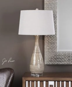 Uttermost Nakoda Embossed Ceramic Lamp