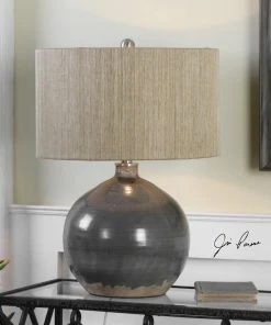 Uttermost Vardenis Gray Ceramic Lamp Table Lamps