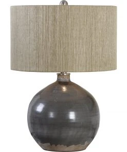 Uttermost Vardenis Gray Ceramic Lamp Table Lamps
