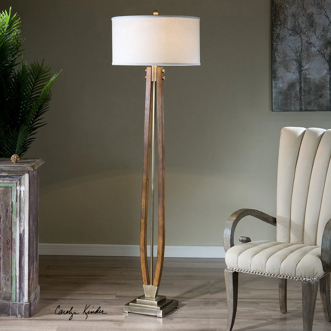 Uttermost Boydton Burnished Wood Floor Lamp 4 Uttermost Boydton Burnished Wood Floor Lamp