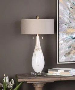 Uttermost Cardoni White Glass Table Lamp Table Lamps 9 Uttermost Cardoni White Glass Table Lamp Table Lamps
