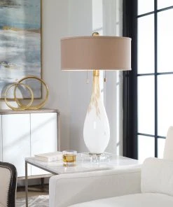 Uttermost Cardoni White Glass Table Lamp Table Lamps 7 Uttermost Cardoni White Glass Table Lamp Table Lamps