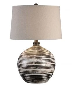 Uttermost Bloxom Mocha Ivory Lamp Table Lamps