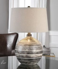 Uttermost Bloxom Mocha Ivory Lamp Table Lamps