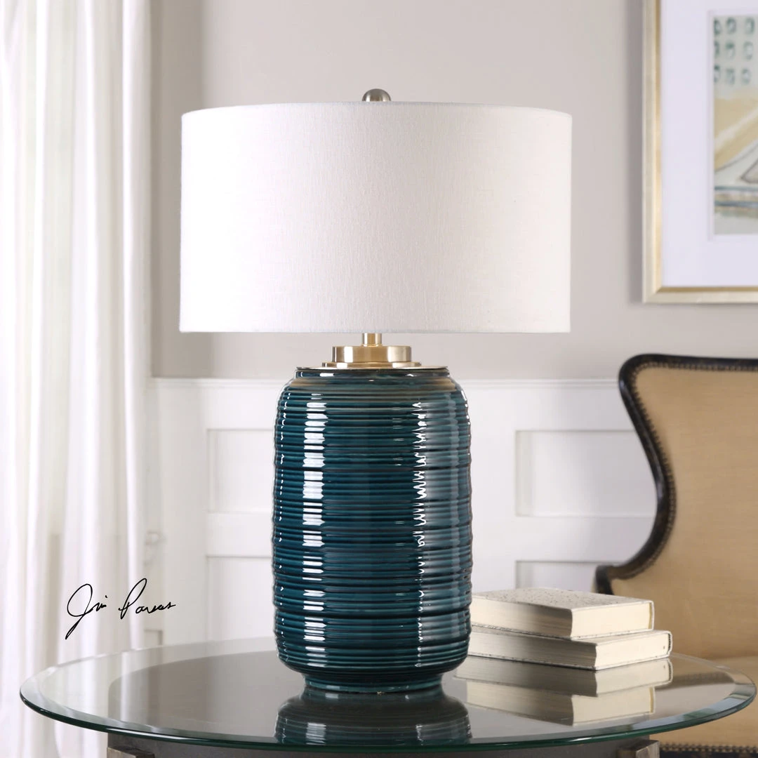 Table Lamps Uttermost Delane Dark Teal Table Lamp 4 Table Lamps Uttermost Delane Dark Teal Table Lamp