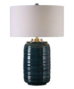 Table Lamps Uttermost Delane Dark Teal Table Lamp