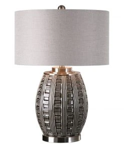 Uttermost Aura Ash Black Glaze Lamp Table Lamps