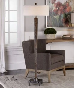 Floor Lamps Uttermost Rhett Burnished Oak Floor Lamp