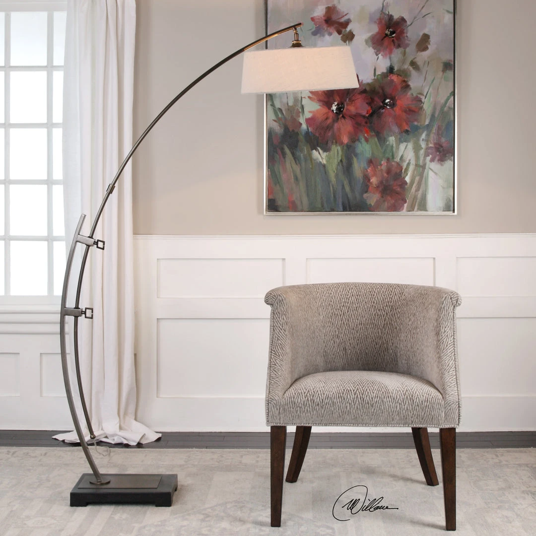Uttermost Calogero Bronze Arc Floor Lamp 4 Uttermost Calogero Bronze Arc Floor Lamp