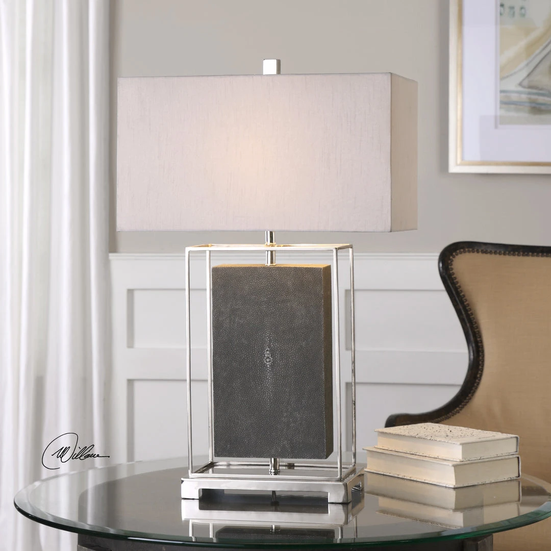 Uttermost Sakana Gray Textured Table Lamp 4 Uttermost Sakana Gray Textured Table Lamp