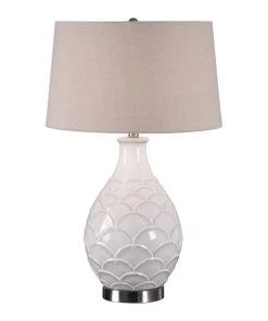 Table Lamps Uttermost Camellia Glossed White Table Lamp