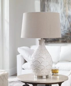 Table Lamps Uttermost Camellia Glossed White Table Lamp 6 Table Lamps Uttermost Camellia Glossed White Table Lamp