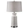 Uttermost Kansa Distressed White Table Lamp Table Lamps