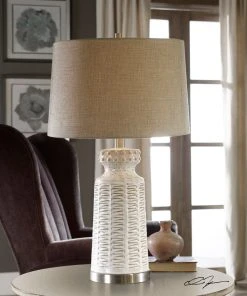 Uttermost Kansa Distressed White Table Lamp Table Lamps 6 Uttermost Kansa Distressed White Table Lamp Table Lamps