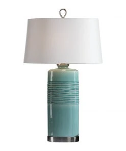 Table Lamps Uttermost Rila Distressed Teal Table Lamp