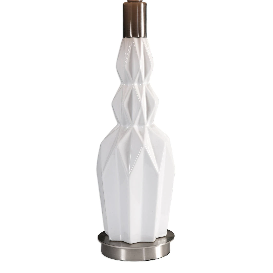 Uttermost Cabret Gloss White Ceramic Table Lamp 5 Uttermost Cabret Gloss White Ceramic Table Lamp