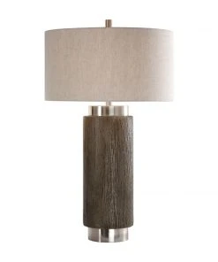 Uttermost Cheraw Wood Cylinder Lamp