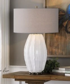 Uttermost Marazion Gloss White Lamp 5 Uttermost Marazion Gloss White Lamp