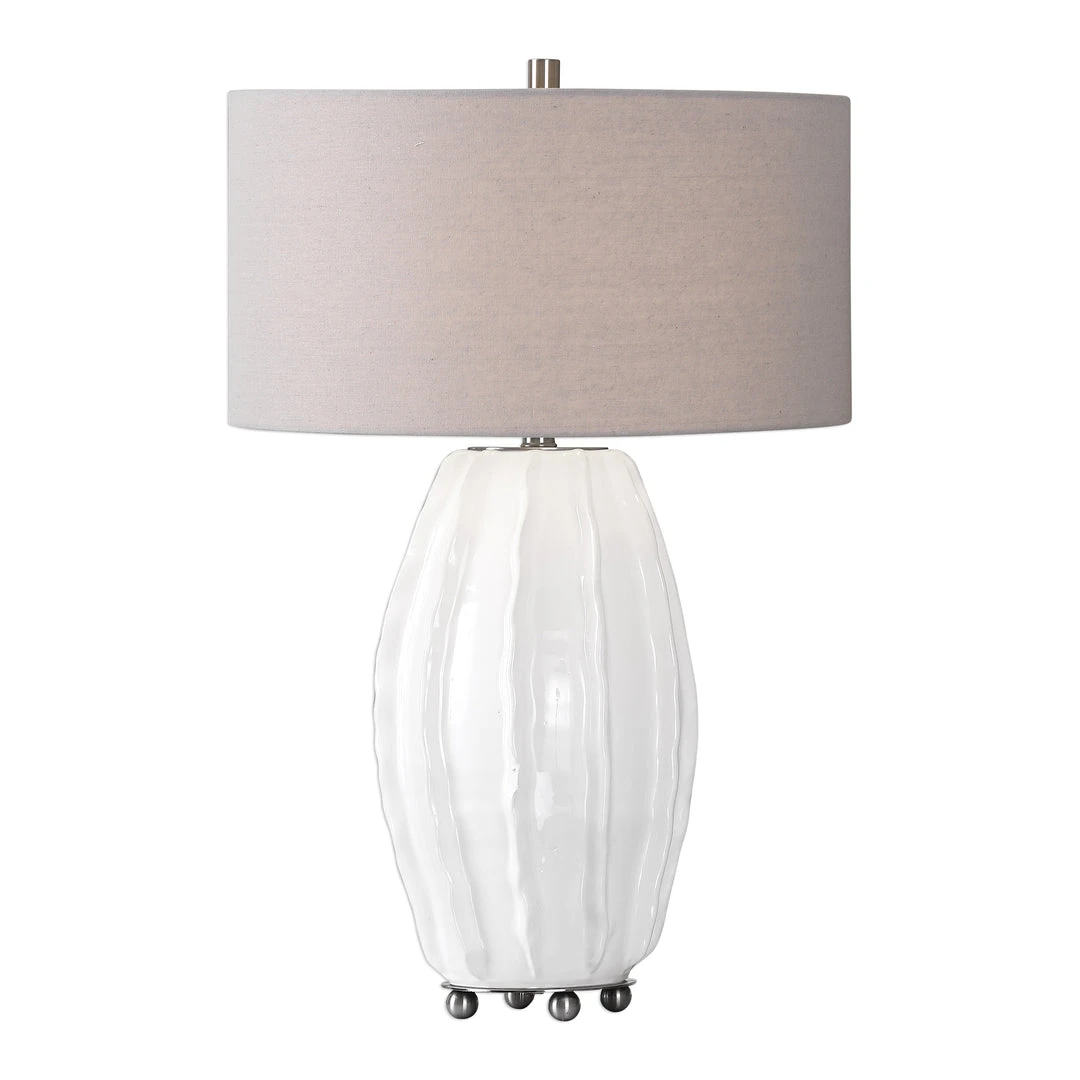 Uttermost Marazion Gloss White Lamp 3 Uttermost Marazion Gloss White Lamp