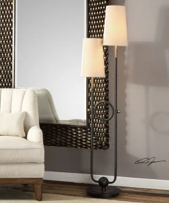 Floor Lamps Uttermost Riano 2 Arm / 2 Light Floor Lamp