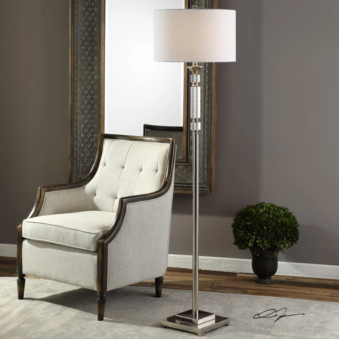 Uttermost Volusia Nickel Floor Lamp 4 Uttermost Volusia Nickel Floor Lamp