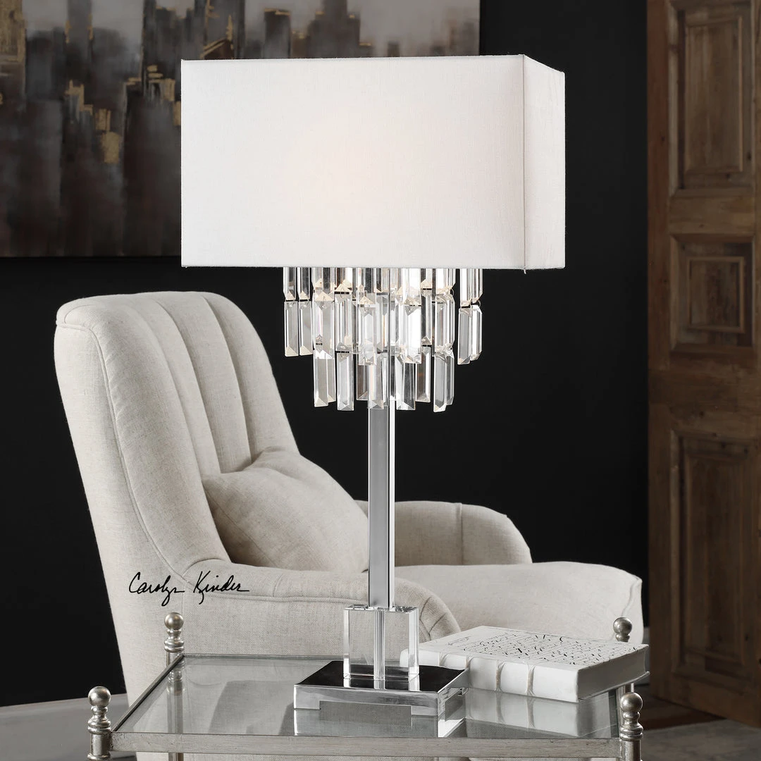 Table Lamps Uttermost Resana Polished Nickel Lamp 4 Table Lamps Uttermost Resana Polished Nickel Lamp