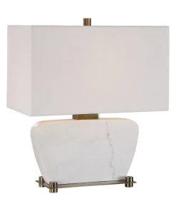 Uttermost Genessy White Marble Table Lamp Table Lamps