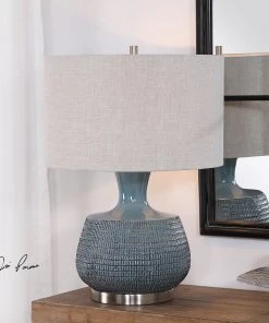 Uttermost Hearst Blue Glaze Table Lamp
