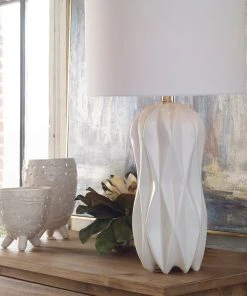 Uttermost Malena Glossy White Table Lamp 12 Uttermost Malena Glossy White Table Lamp