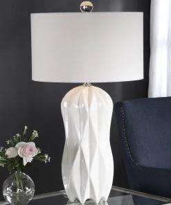 Uttermost Malena Glossy White Table Lamp 10 Uttermost Malena Glossy White Table Lamp