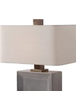 Uttermost Abbot Crackled Gray Table Lamp Table Lamps