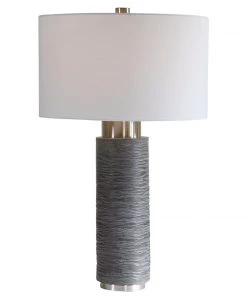 Uttermost Strathmore Stone Gray Table Lamp