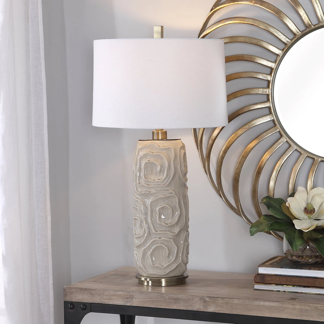 Uttermost Zade Warm Gray Table Lamp 4 Uttermost Zade Warm Gray Table Lamp