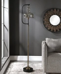 Floor Lamps Uttermost Elieser Industrial Floor Lamp