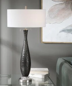 Uttermost Jothan Frosted Black Table Lamp Table Lamps