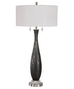 Uttermost Jothan Frosted Black Table Lamp Table Lamps