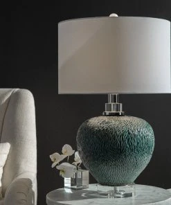 Uttermost Almera Dark Teal Table Lamp Table Lamps