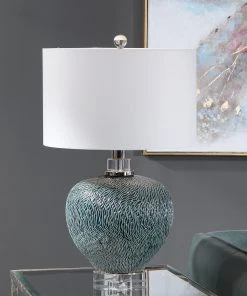 Uttermost Almera Dark Teal Table Lamp Table Lamps