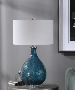 Uttermost Eline Blue Glass Table Lamp Table Lamps 11 Uttermost Eline Blue Glass Table Lamp Table Lamps
