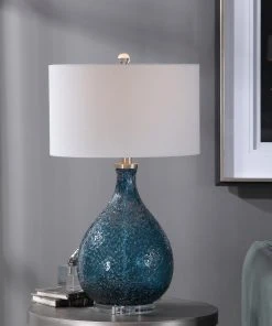 Uttermost Eline Blue Glass Table Lamp Table Lamps