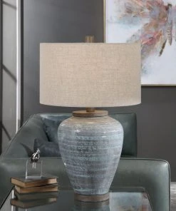 Uttermost Pelia Light Aqua Table Lamp Table Lamps