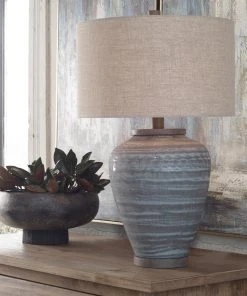 Uttermost Pelia Light Aqua Table Lamp Table Lamps